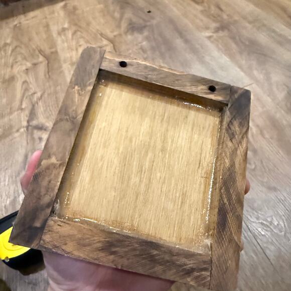 Vintage Wooden Miniature Display Case Thimble / Trinket Shelf Shadow Box 7”x6" - Picture 6 of 6